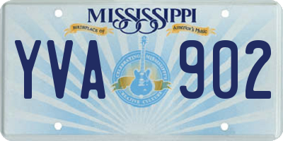 MS license plate YVA902