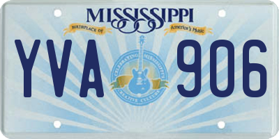 MS license plate YVA906