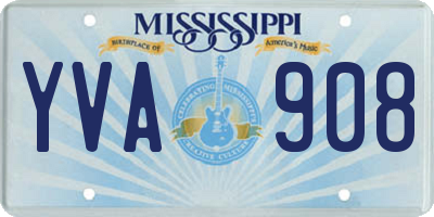 MS license plate YVA908