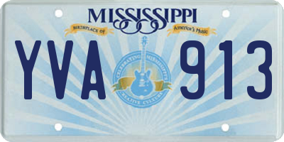 MS license plate YVA913