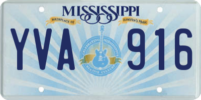 MS license plate YVA916
