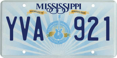MS license plate YVA921