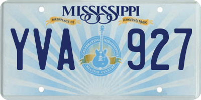 MS license plate YVA927