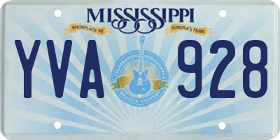 MS license plate YVA928