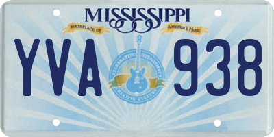 MS license plate YVA938