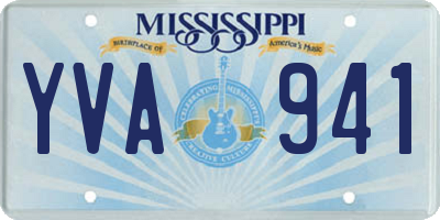 MS license plate YVA941