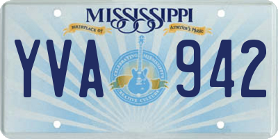 MS license plate YVA942