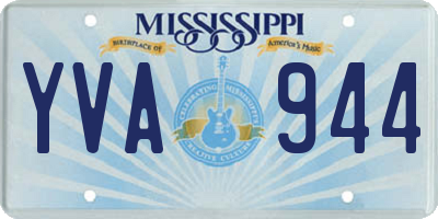 MS license plate YVA944