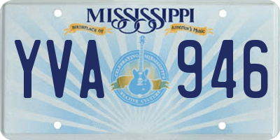 MS license plate YVA946