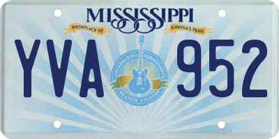 MS license plate YVA952