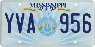 MS license plate YVA956