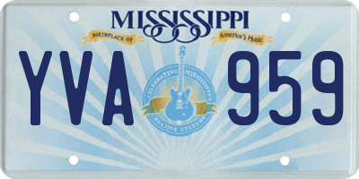 MS license plate YVA959