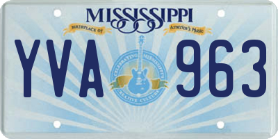MS license plate YVA963
