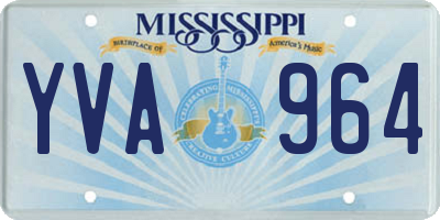 MS license plate YVA964