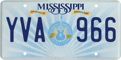 MS license plate YVA966