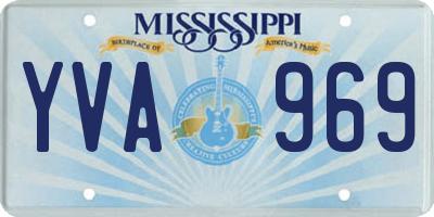 MS license plate YVA969
