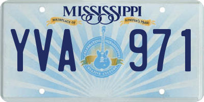 MS license plate YVA971