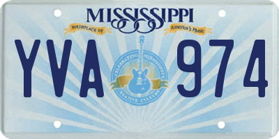 MS license plate YVA974