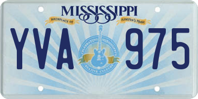 MS license plate YVA975