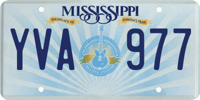 MS license plate YVA977