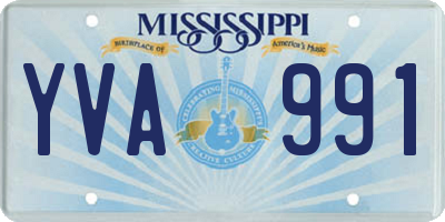 MS license plate YVA991