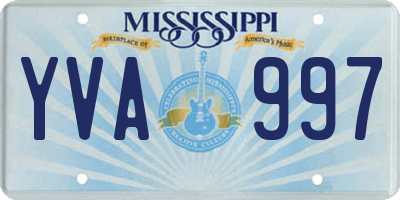 MS license plate YVA997