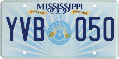 MS license plate YVB050
