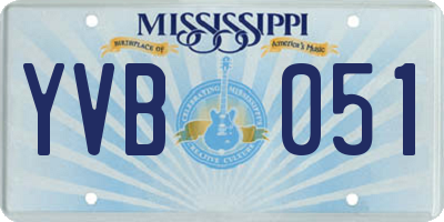 MS license plate YVB051