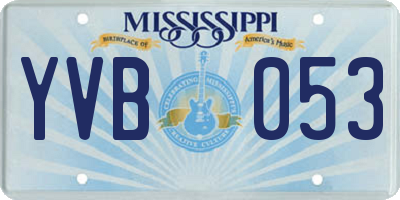 MS license plate YVB053