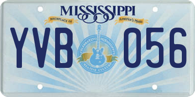 MS license plate YVB056