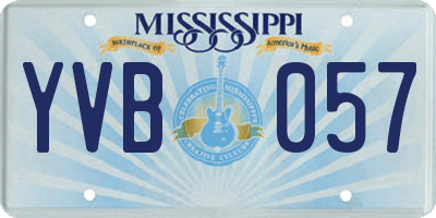 MS license plate YVB057
