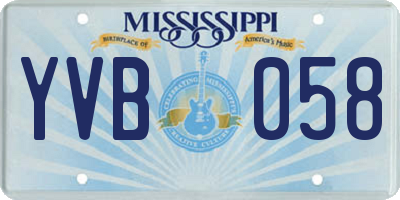 MS license plate YVB058