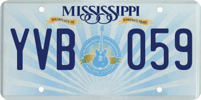 MS license plate YVB059