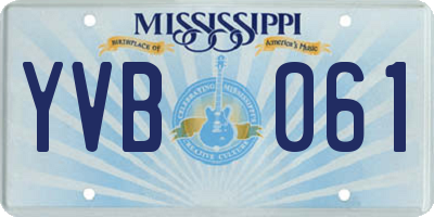 MS license plate YVB061