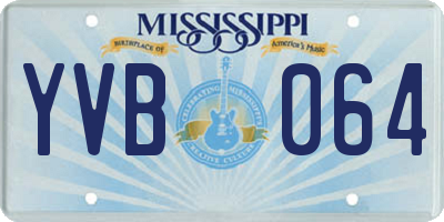 MS license plate YVB064