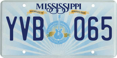 MS license plate YVB065