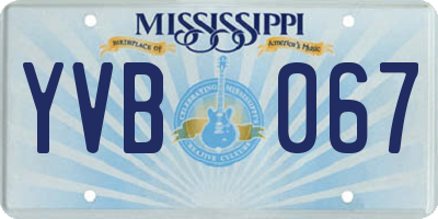 MS license plate YVB067