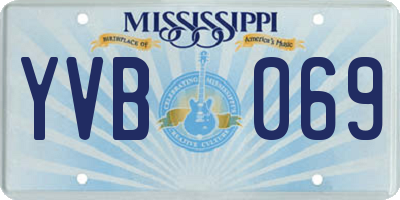 MS license plate YVB069