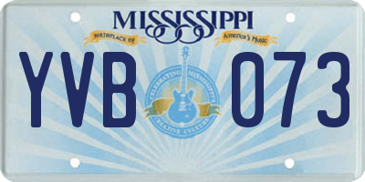 MS license plate YVB073