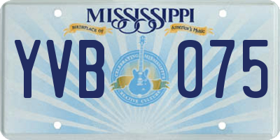 MS license plate YVB075