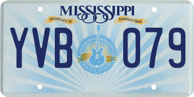MS license plate YVB079