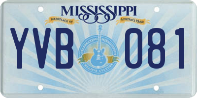 MS license plate YVB081