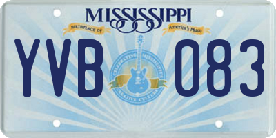 MS license plate YVB083