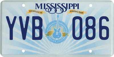 MS license plate YVB086