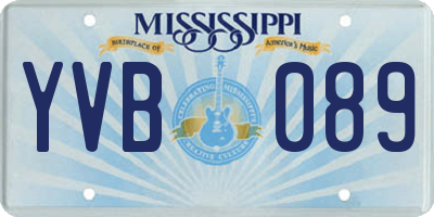 MS license plate YVB089