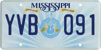 MS license plate YVB091
