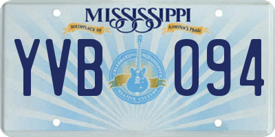 MS license plate YVB094