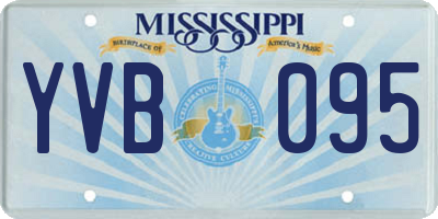 MS license plate YVB095