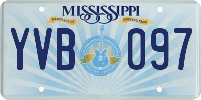 MS license plate YVB097