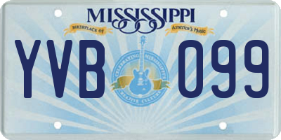 MS license plate YVB099
